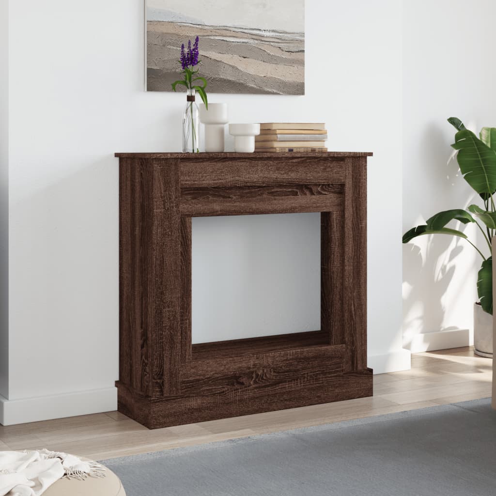Peisramme brun eik 90x30x90 cm konstruert tre