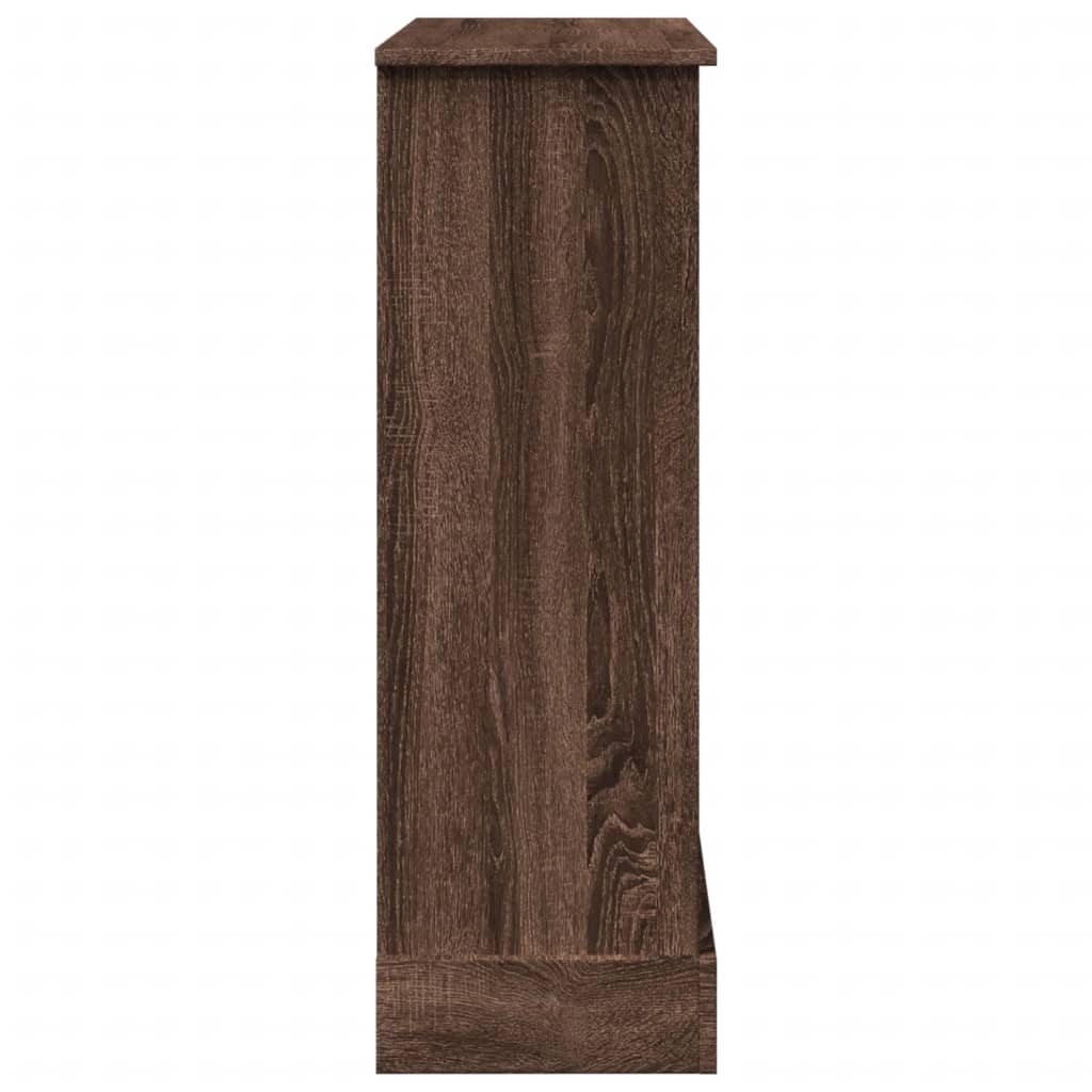 Peisramme brun eik 90x30x90 cm konstruert tre
