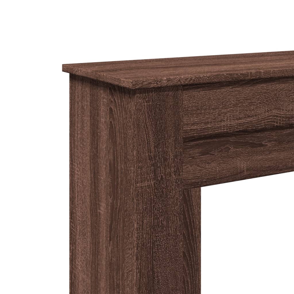 Peisramme brun eik 90x30x90 cm konstruert tre