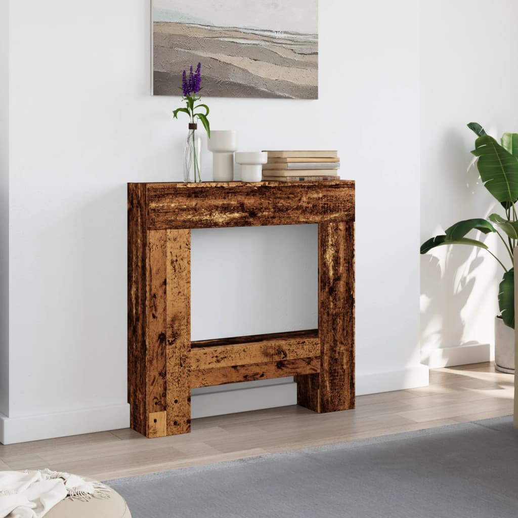 Peisramme gammelt tre 81x18x82 cm konstruert tre