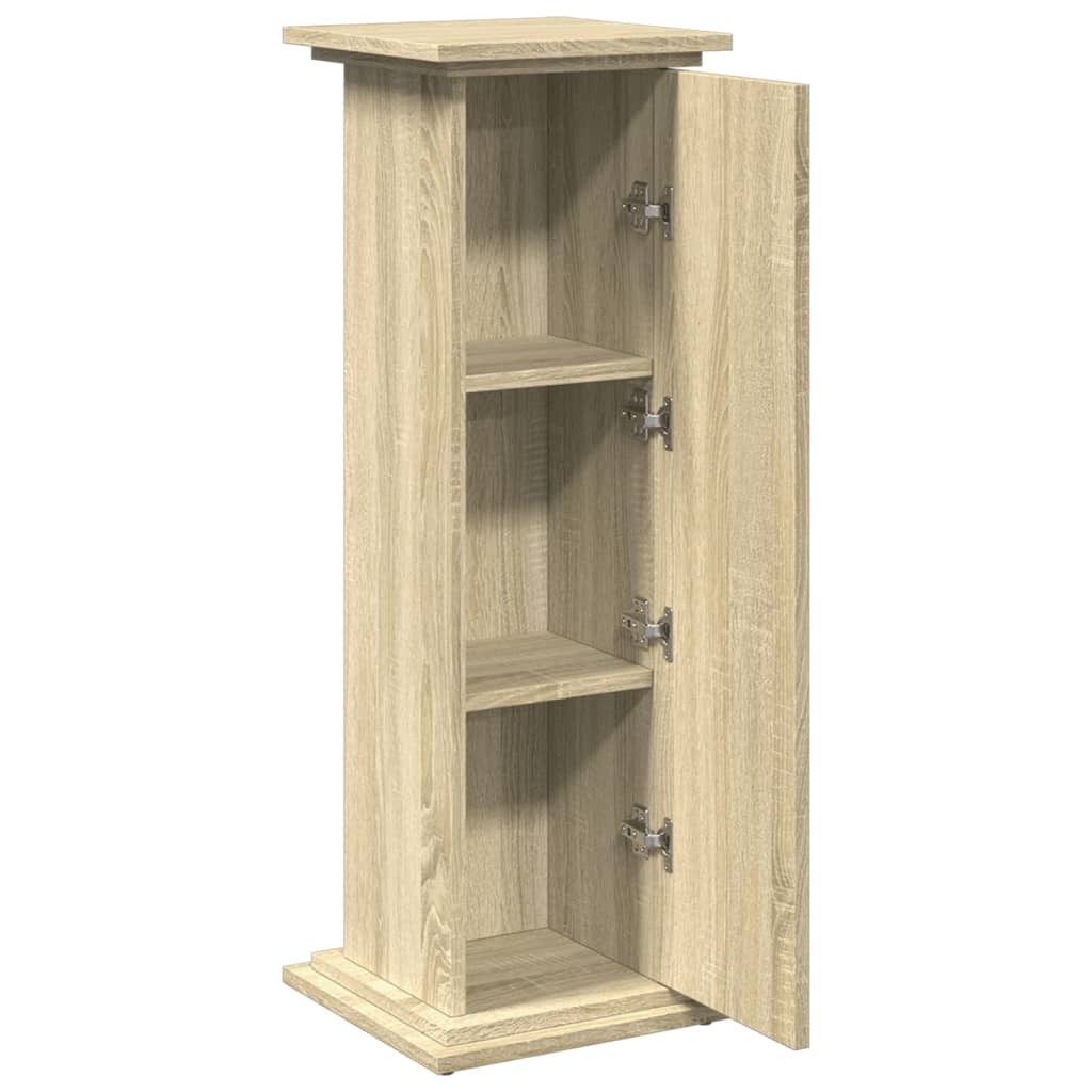 Pidestall med oppbevaring sonoma eik 31x30x90 cm konstruert tre