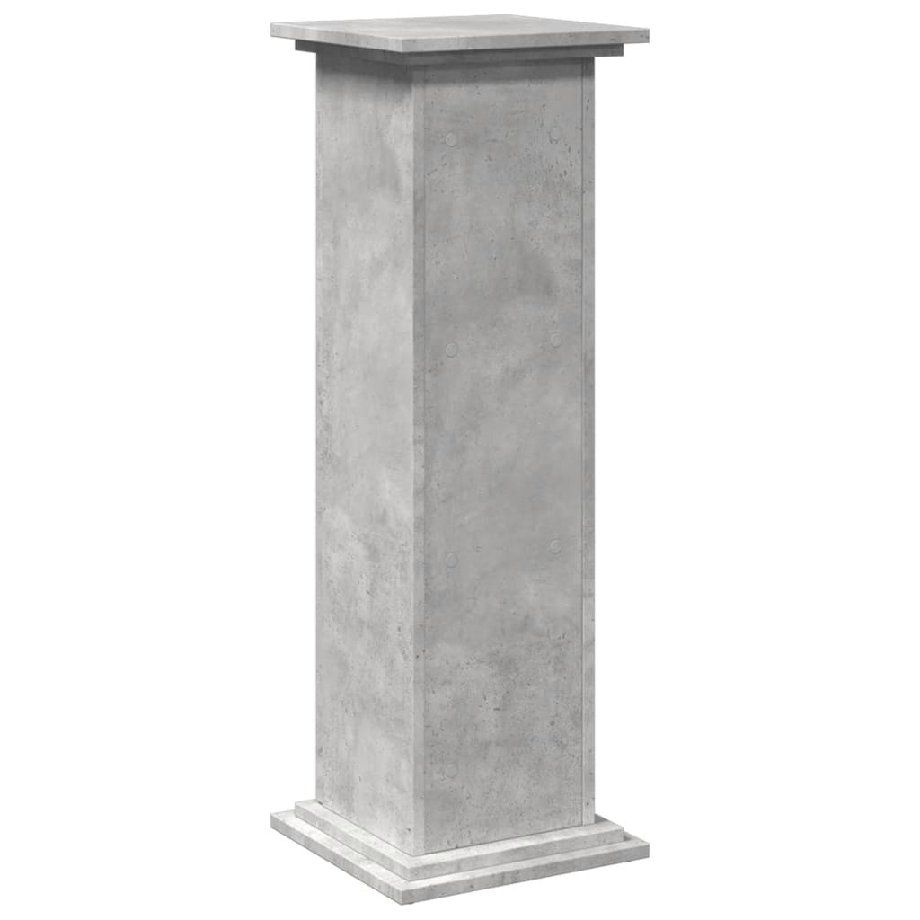 Pidestall med oppbevaring betonggrå 31x30x90 cm konstruert tre
