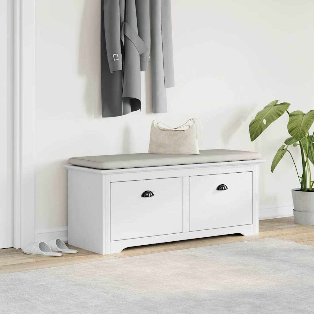 Gangbenk BODO hvit 114x40x45 cm vidaXL