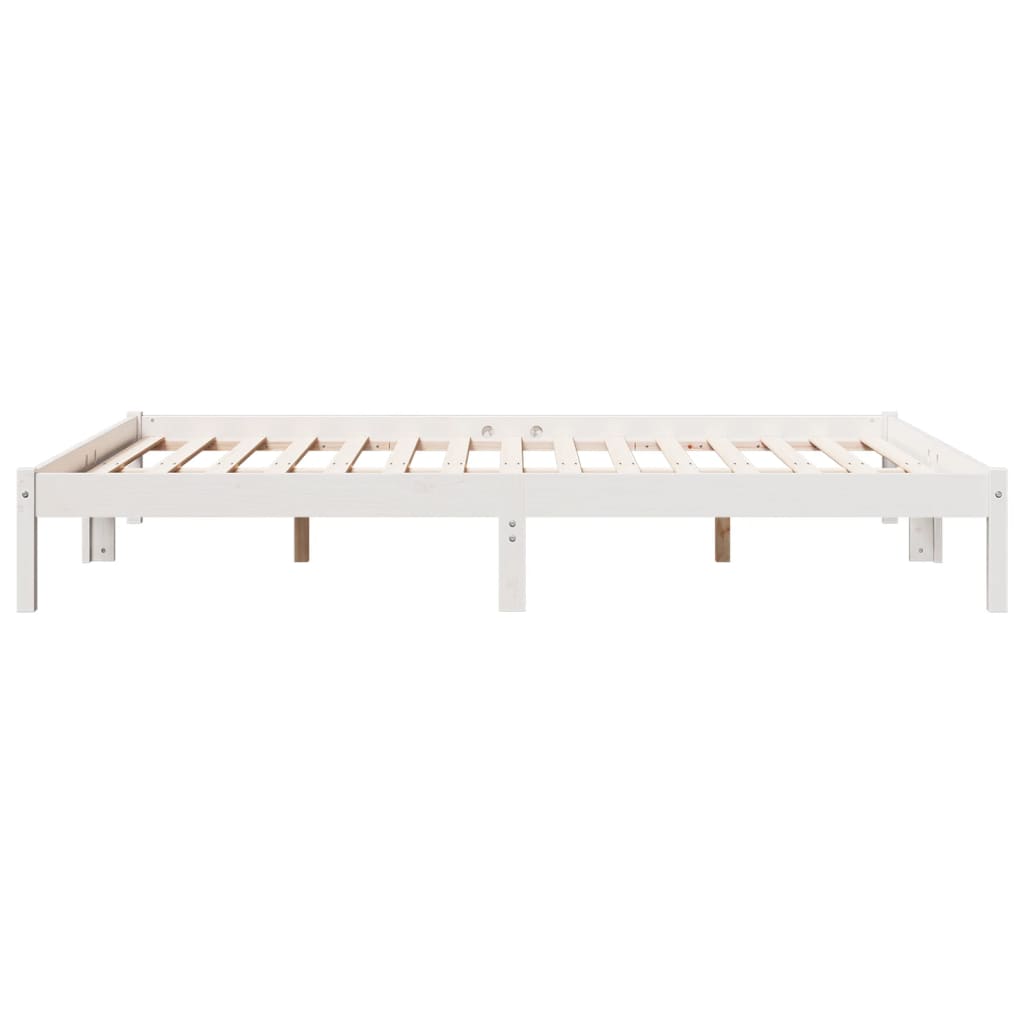 Ekstra lang sengeramme uten madrass hvit 160x210 cm heltre furu