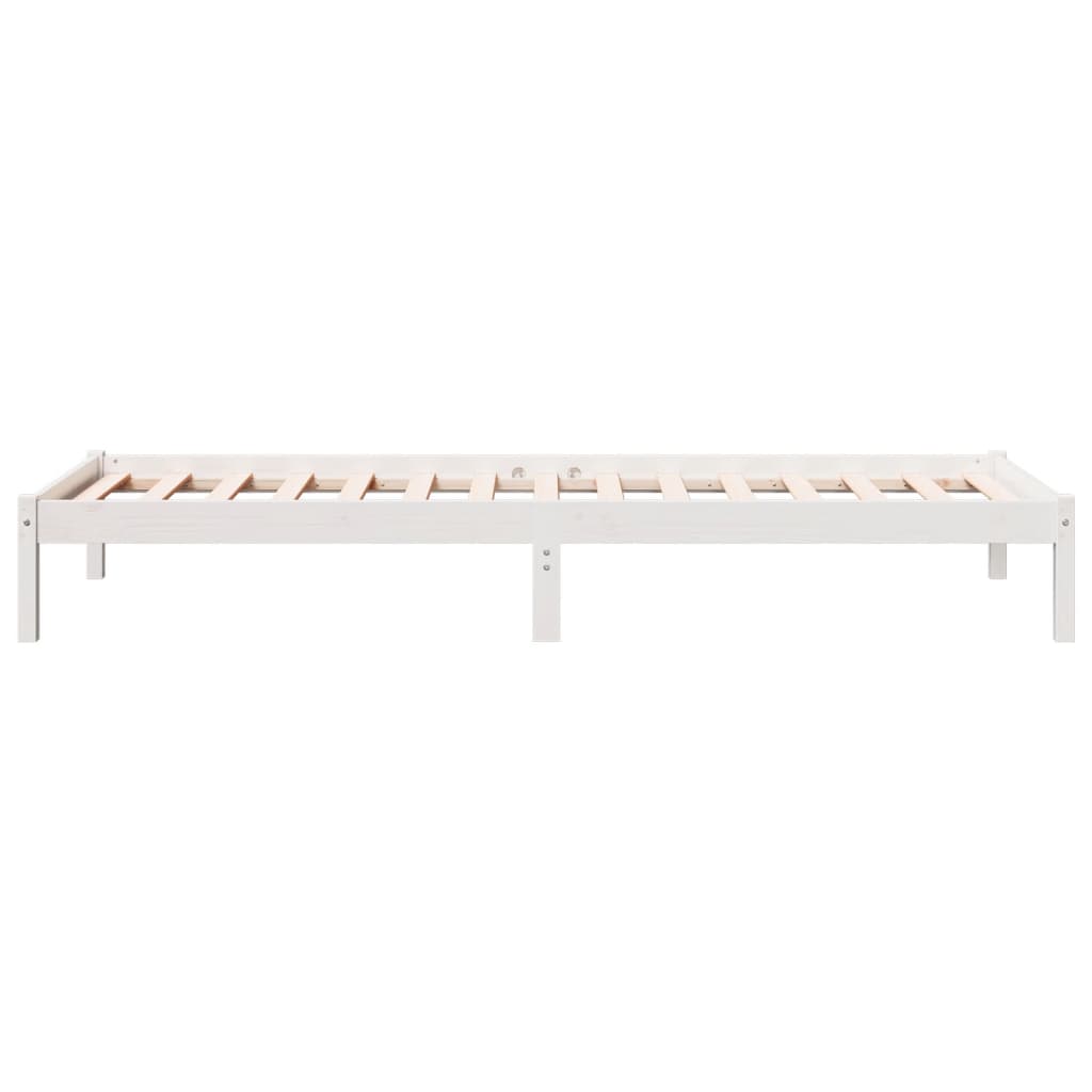 Ekstra lang sengeramme uten madrass hvit 80x220 cm heltre furu