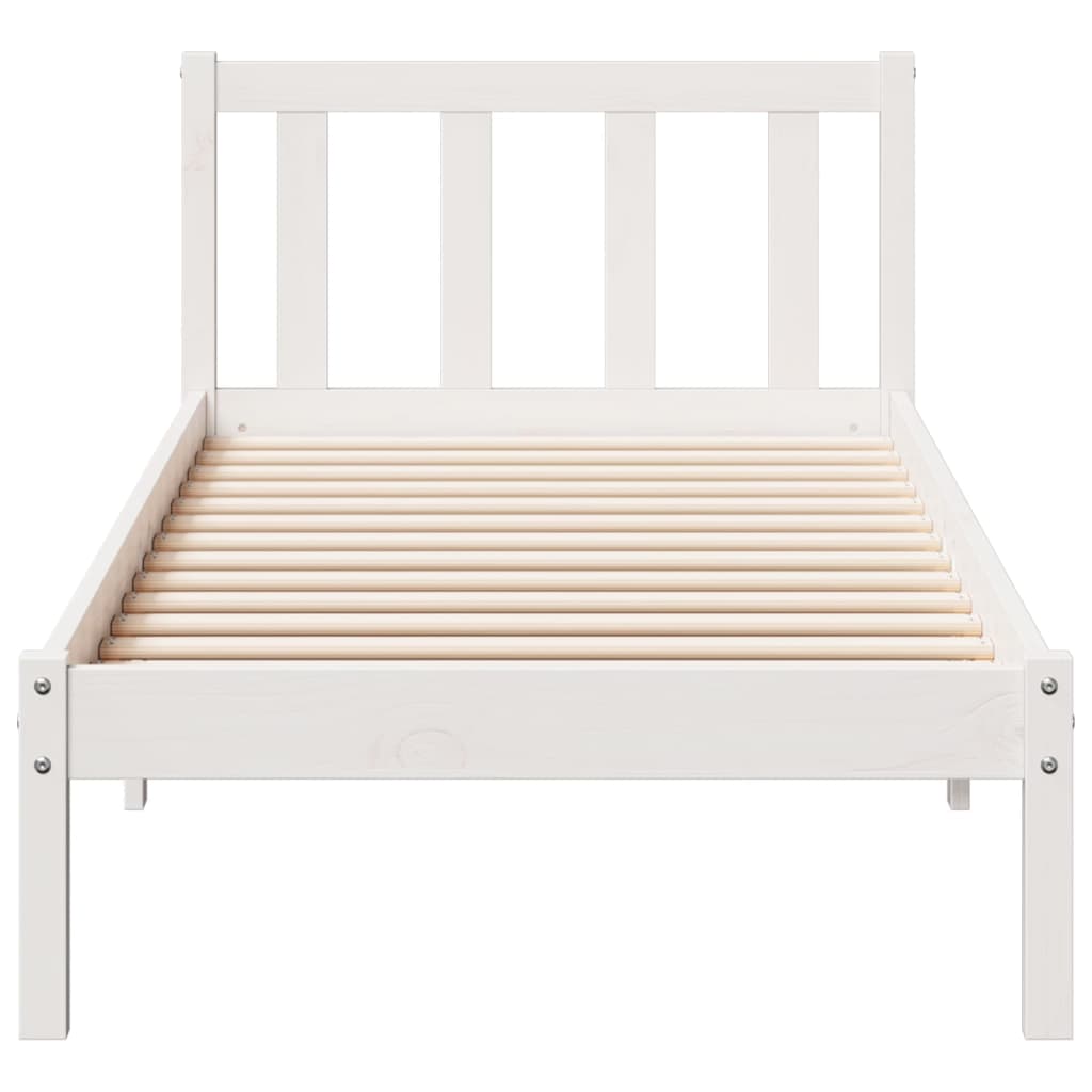 Ekstra lang sengeramme uten madrass hvit 90x210 cm heltre furu