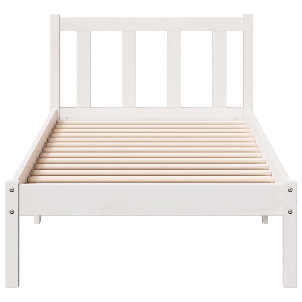 Ekstra lang sengeramme uten madrass hvit 100x210 cm heltre furu