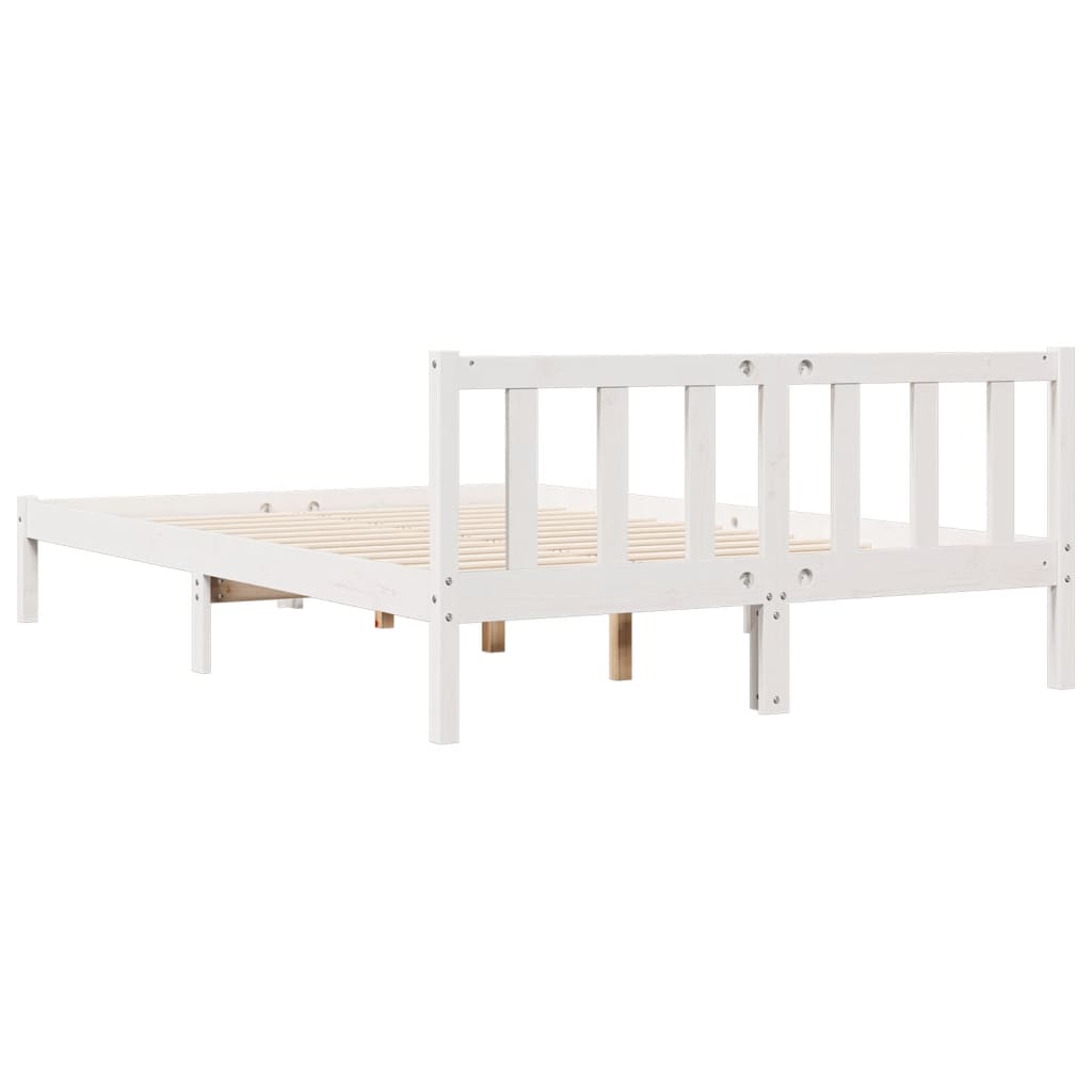 Ekstra lang sengeramme uten madrass hvit 140x210 cm heltre furu