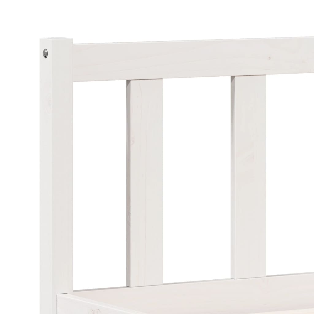 Ekstra lang sengeramme uten madrass hvit 140x210 cm heltre furu