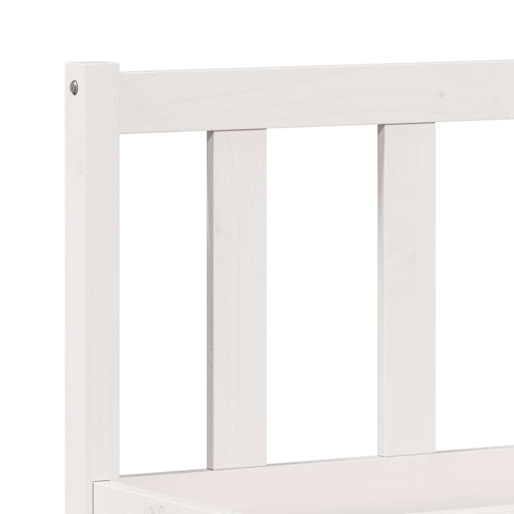 Ekstra lang sengeramme uten madrass hvit 200x210 cm heltre furu