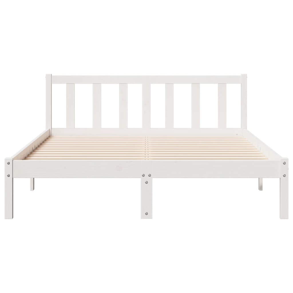 Ekstra lang sengeramme uten madrass hvit 160x220 cm heltre furu