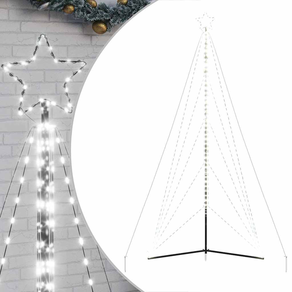 LED Juletre 615 LEDs Kald Hvit 404,5 cm
