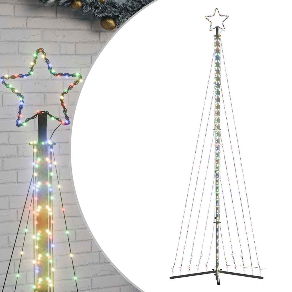 LED juletre 495 LEDs Fargerike 300,5 cm