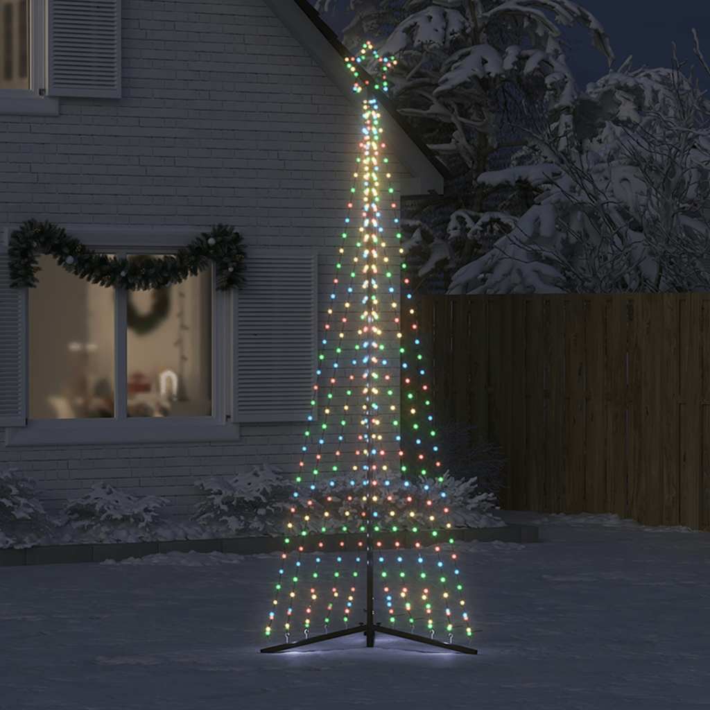 LED juletre 495 LEDs Fargerike 300,5 cm