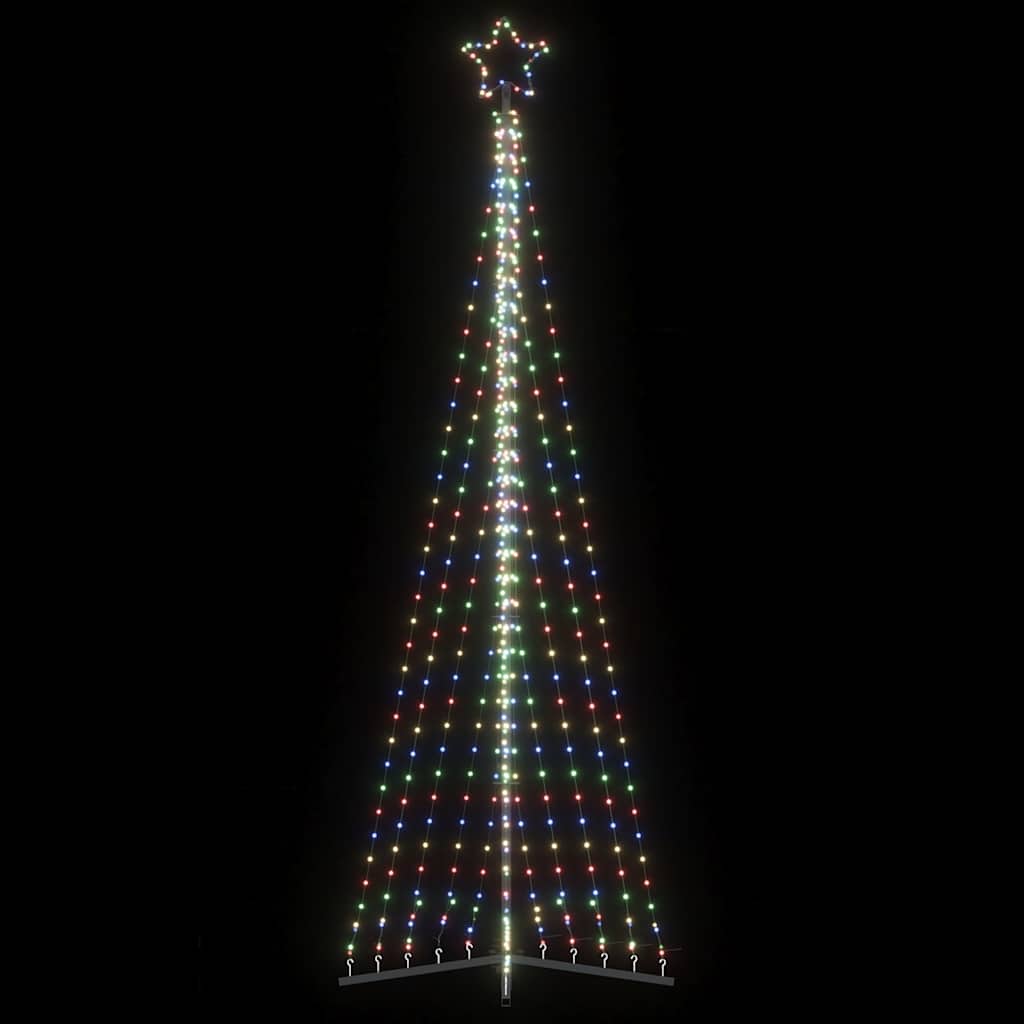 LED juletre 495 LEDs Fargerike 300,5 cm