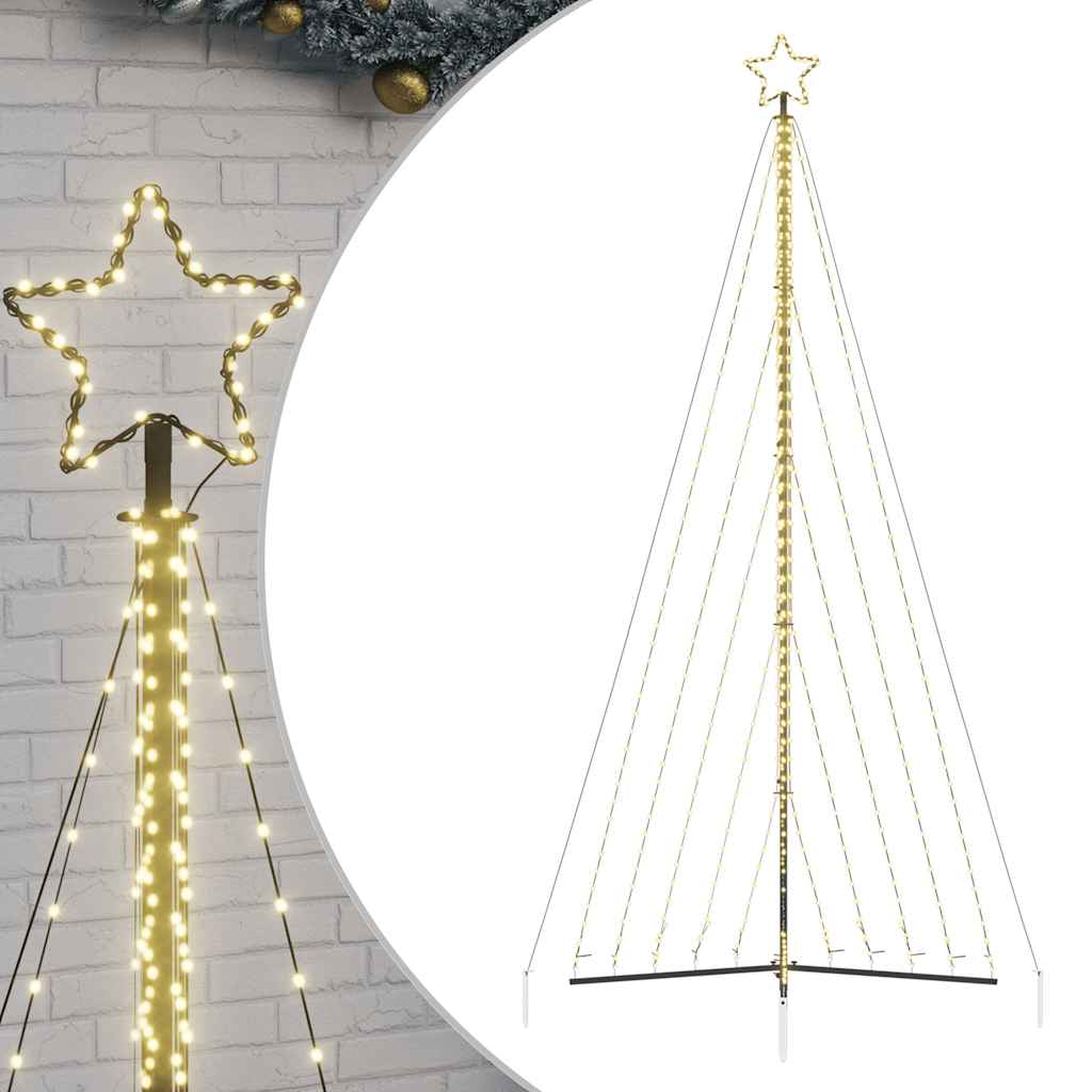 LED Juletre 570 LEDs Varm Hvit 399 cm