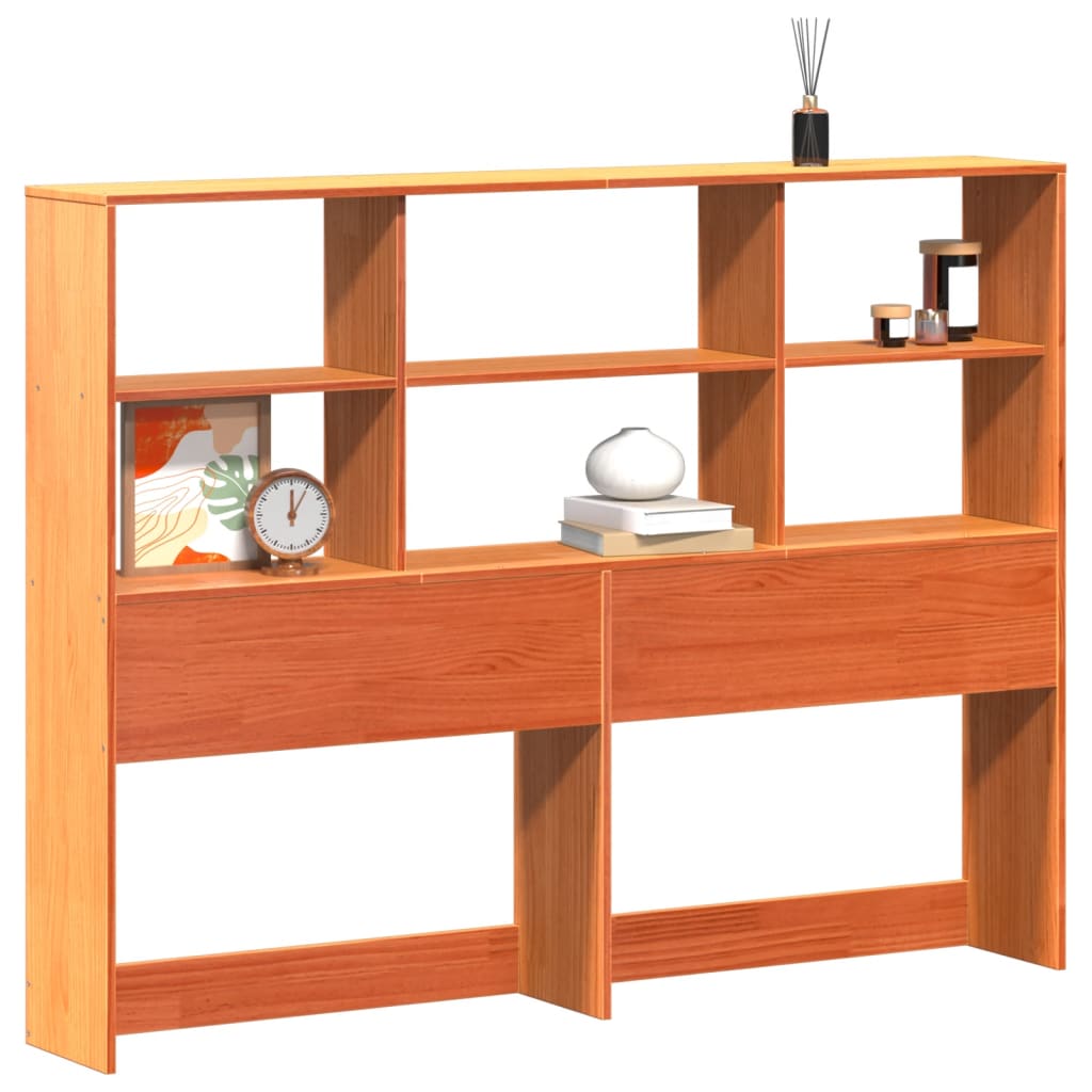 Hodegavl med oppbevaring voksbrun 140 cm heltre furu