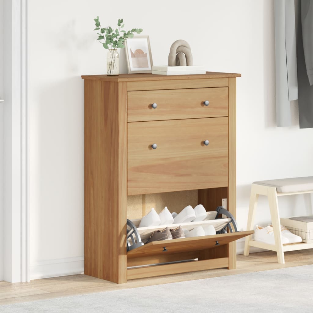 Skoskap PANAMA 80x35x105 cm heltre furu