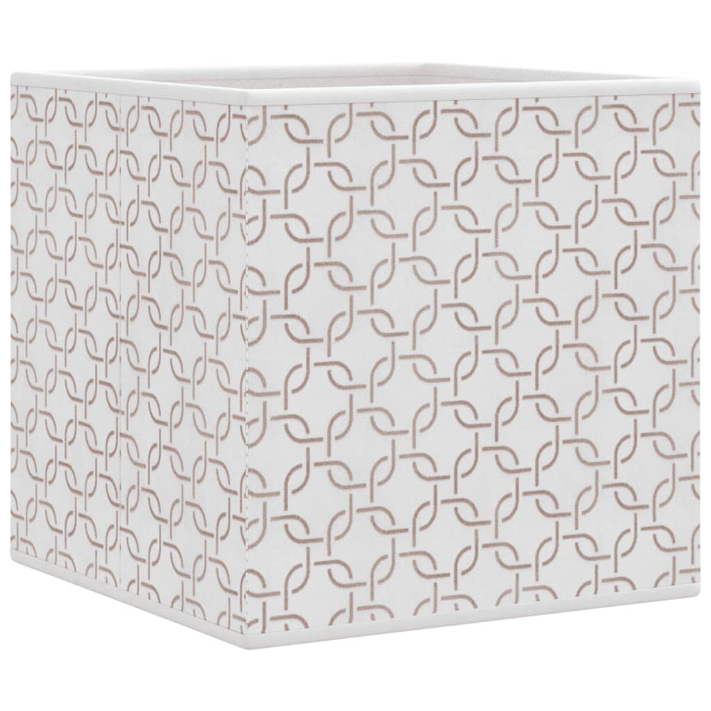 Oppbevaringsbokser 10 stk kremhvit 32x32x32 cm ikke-vevet stoff