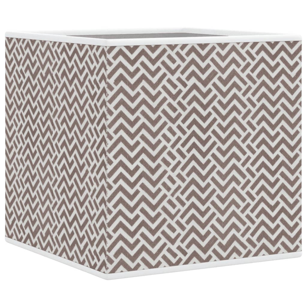 Oppbevaringsbokser 10 stk brun 32x32x32 cm ikke-vevet stoff