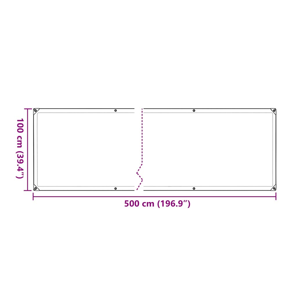 Plantetrekk med maljer 1x5 m polyetylen