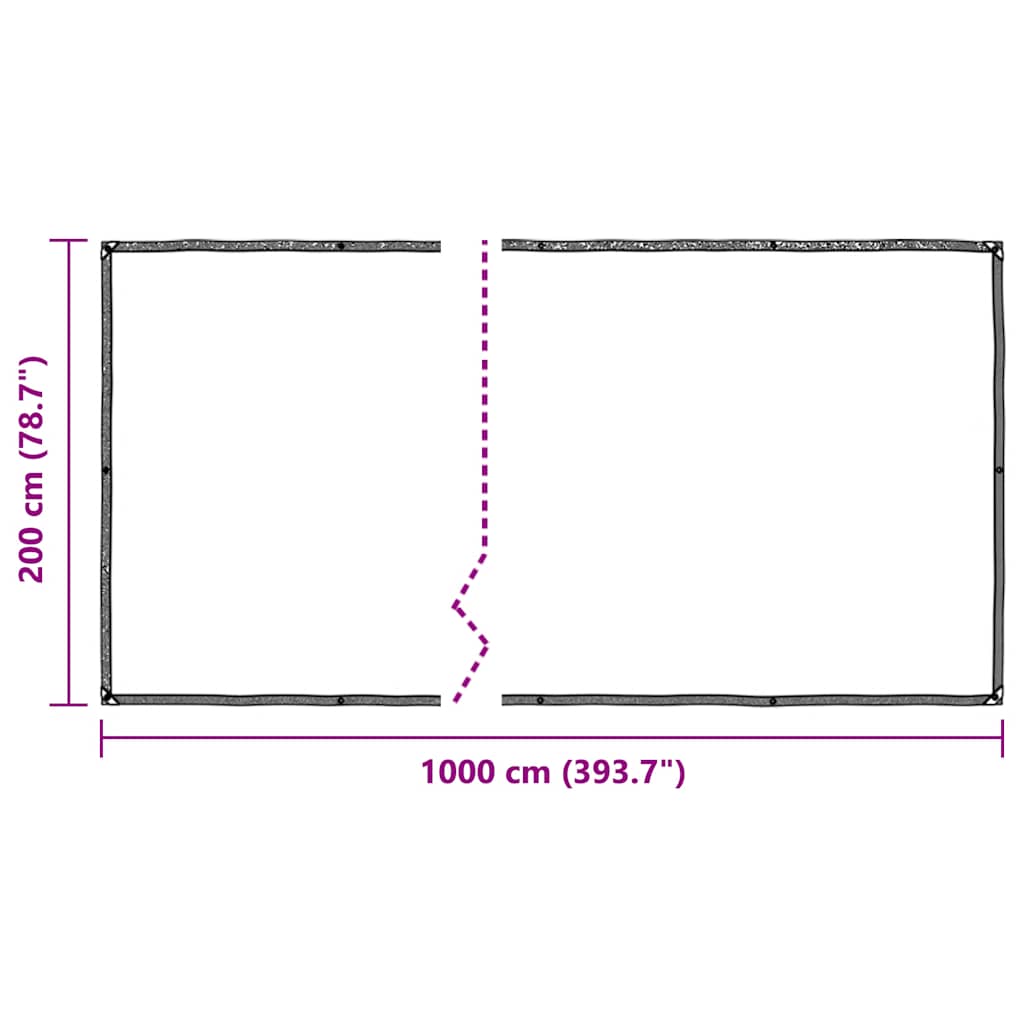 Plantetrekk med maljer 2x10 m polyetylen