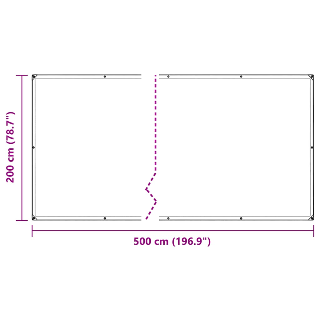 Plantedeksel med maljer 2x5 m PVC