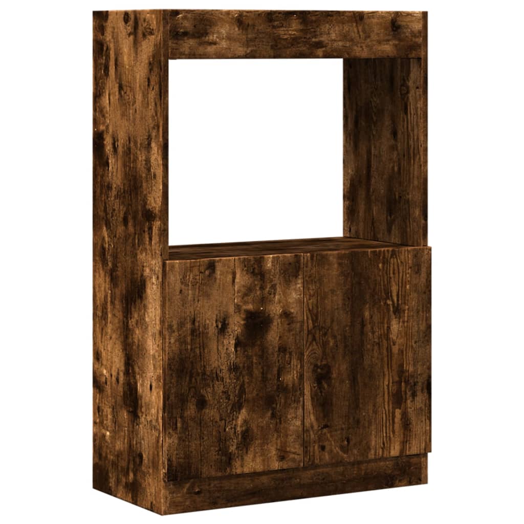 Highboard røkt eik 63x33x100 cm konstruert tre