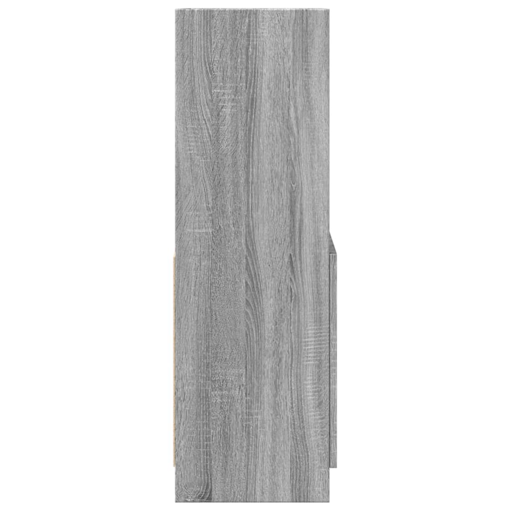 Highboard grå sonoma 63x33x100 cm konstruert tre