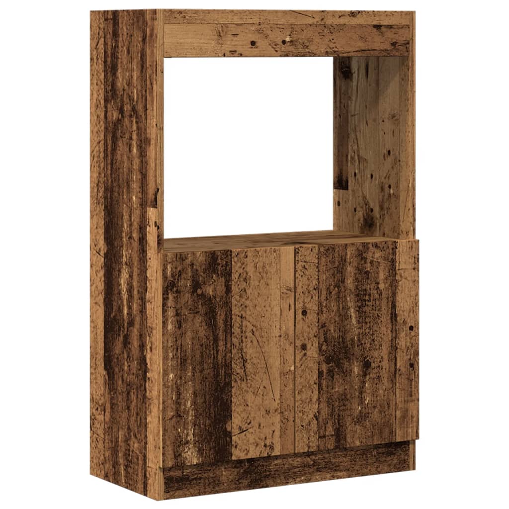 Highboard gammelt tre 63x33x100 cm konstruert tre
