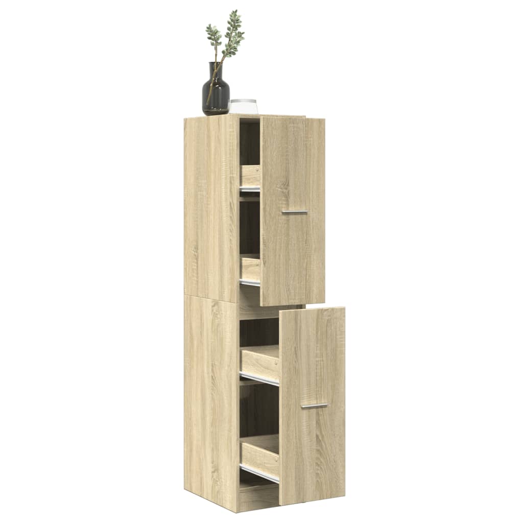 Apotekskap Sonoma eik 30x41x144,5 cm konstruert tre