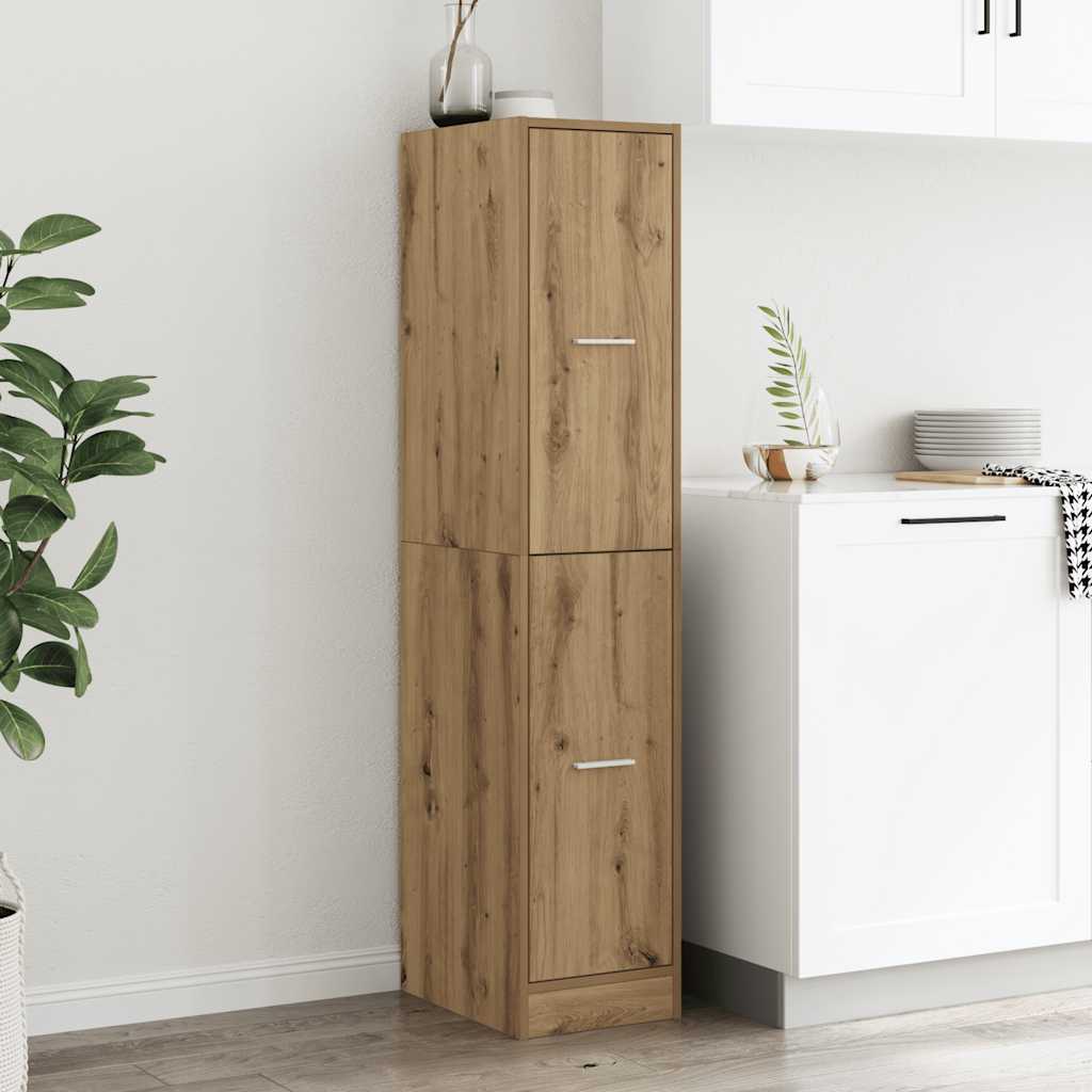 Apotekerskap håndlaget eik 30x41x144,5 cm konstruert tre