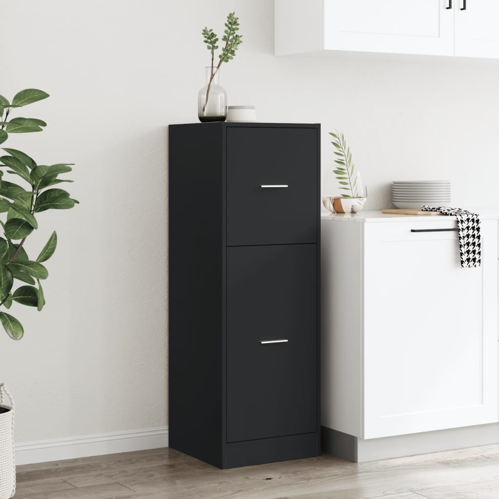 Apotekskap svart 40x41x118 cm konstruert tre