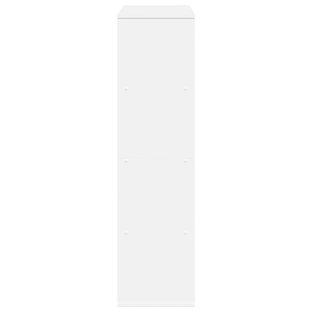 Bokhylle hvit 100x33x125,5 cm konstruert tre
