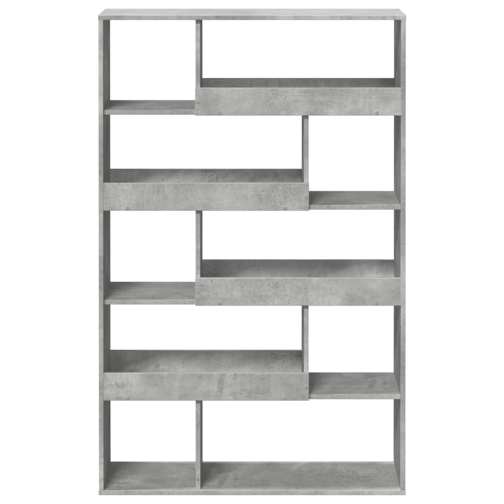 Bokhylle betonggrå 100x33x156,5 cm konstruert tre