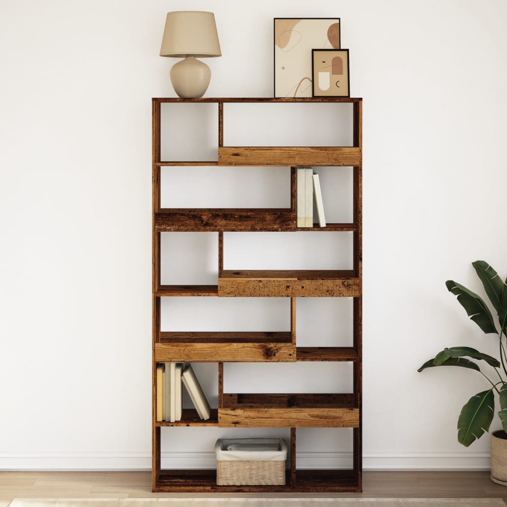 Bokhylle gammelt tre 100x33x187,5 cm konstruert tre vidaXL