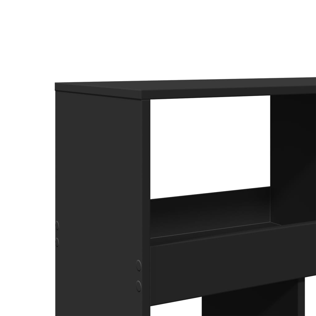 Bokhylle svart 100x33x125,5 cm konstruert tre
