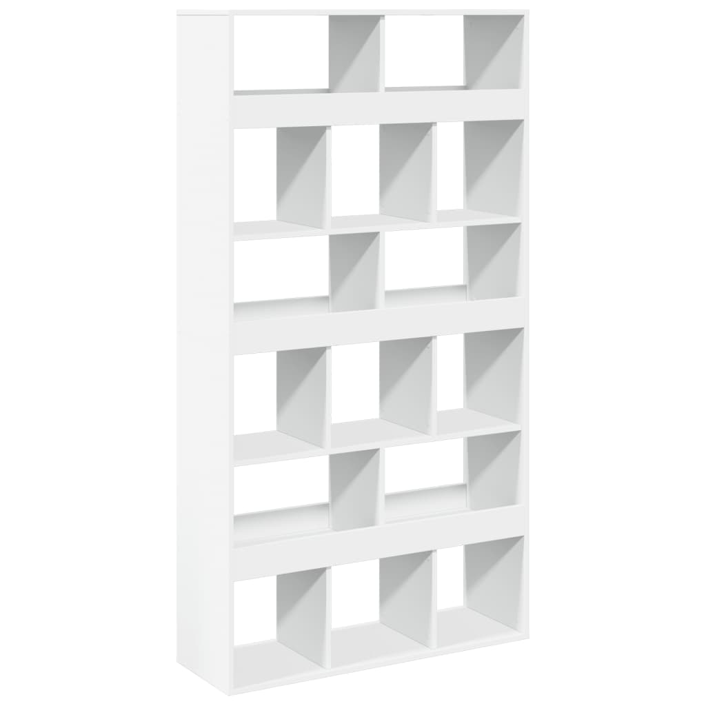 Bokhylle hvit 100x33x187,5 cm konstruert tre
