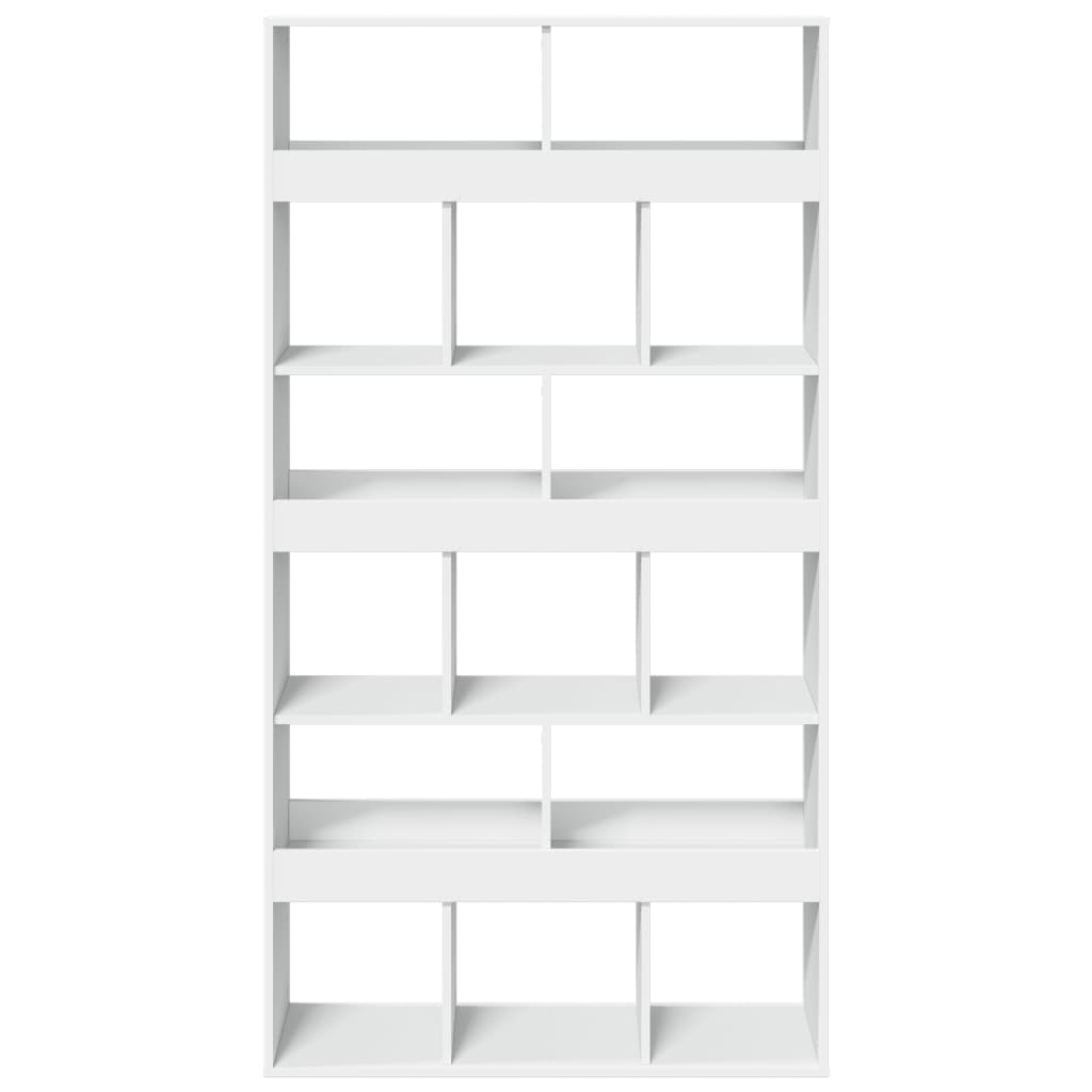 Bokhylle hvit 100x33x187,5 cm konstruert tre
