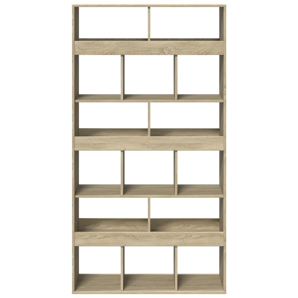 Bokhylle sonoma eik 100x33x187,5 cm konstruert tre