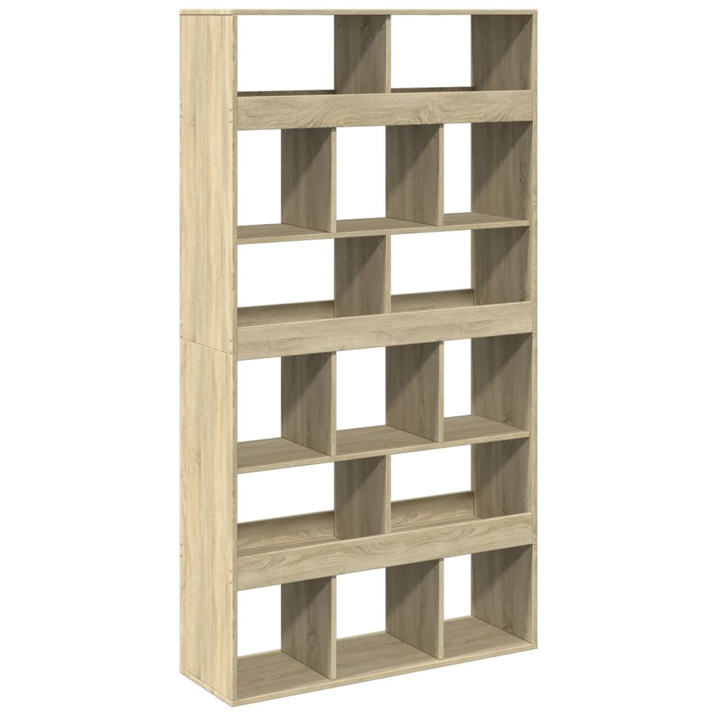 Bokhylle sonoma eik 100x33x187,5 cm konstruert tre