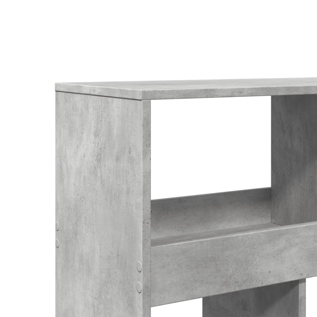 Bokhylle betonggrå 100x33x187,5 cm konstruert tre
