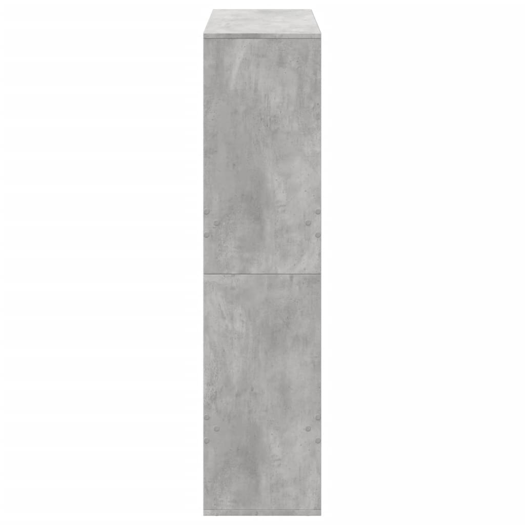 Bokhylle betonggrå 100x33x135 cm konstruert tre