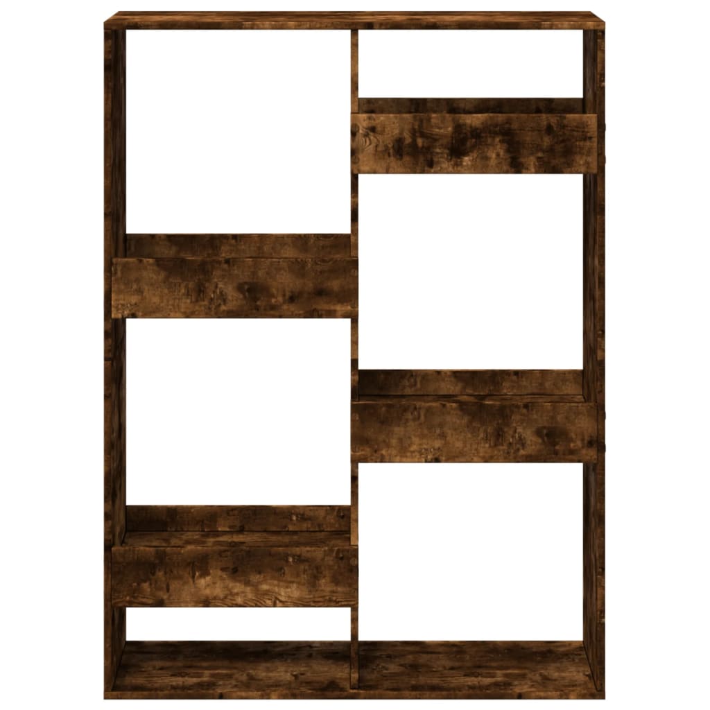 Bokhylle røkt eik 100x33x135 cm konstruert tre