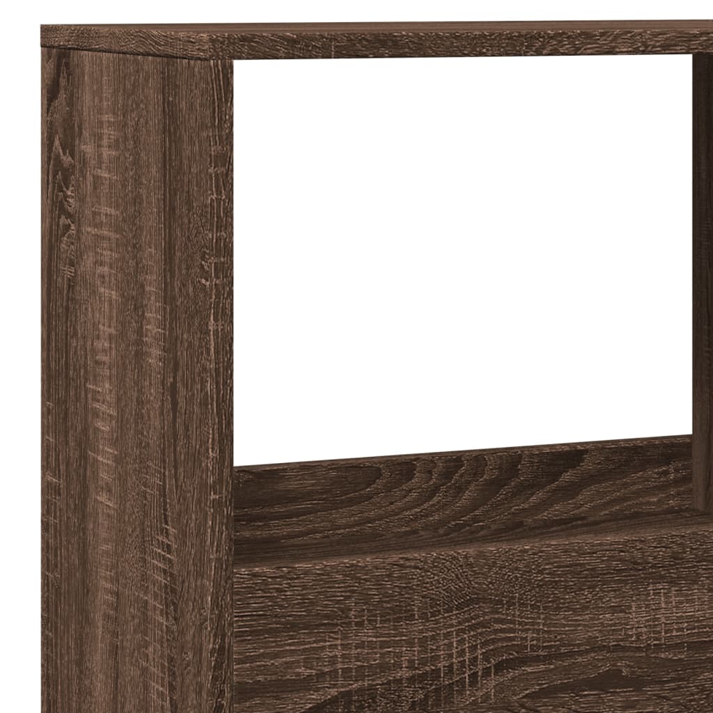 Bokhylle brun eik 100x33x155,5 cm konstruert tre