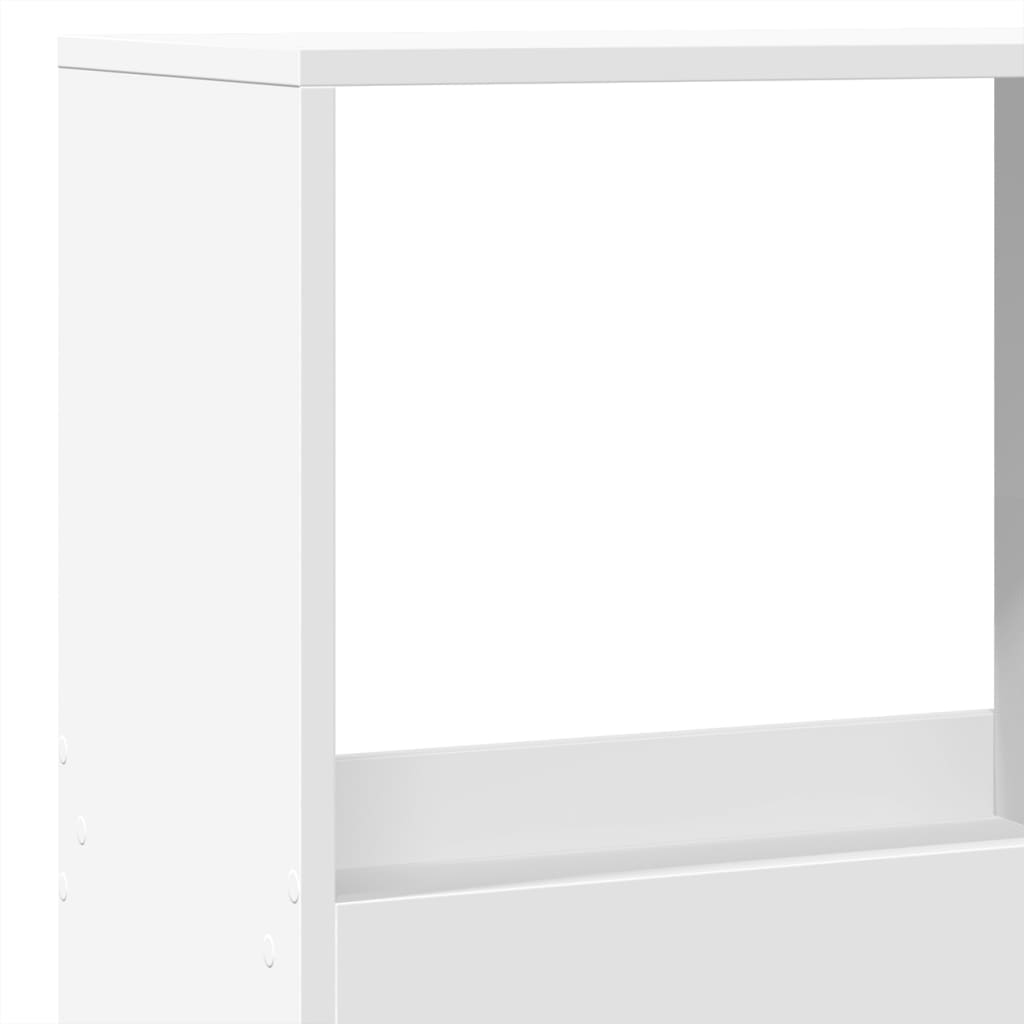 Bokhylle hvit 100x33x175 cm konstruert tre