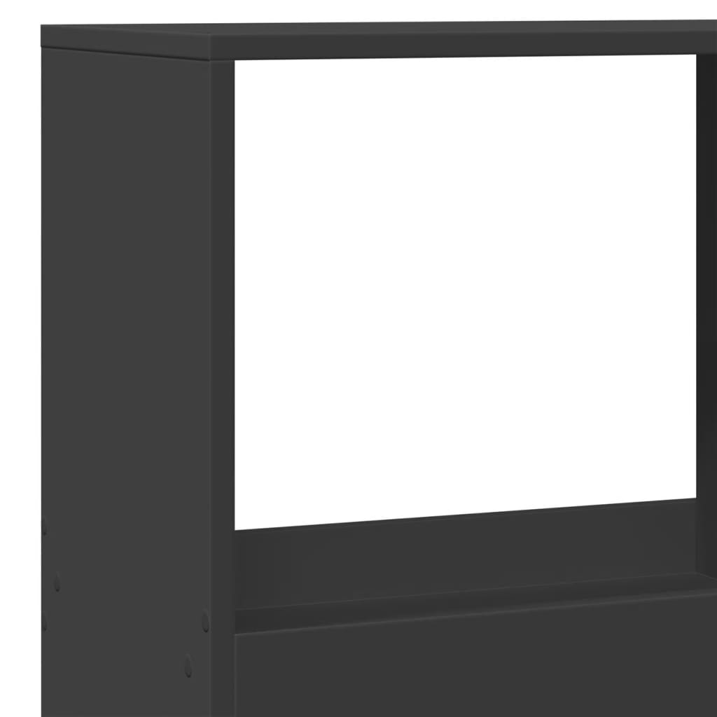 Bokhylle svart 100x33x175 cm konstruert tre