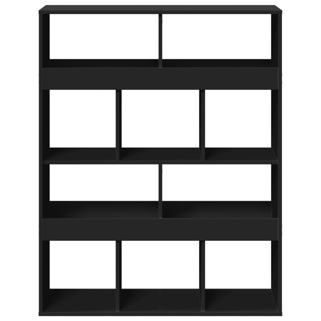 Romdeler svart 100x33x125,5 cm konstruert tre