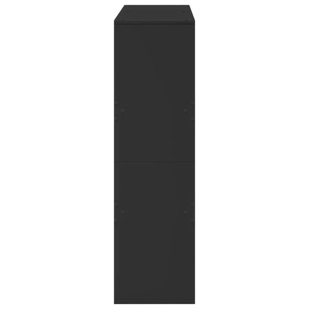Romdeler svart 100x33x115 cm konstruert tre