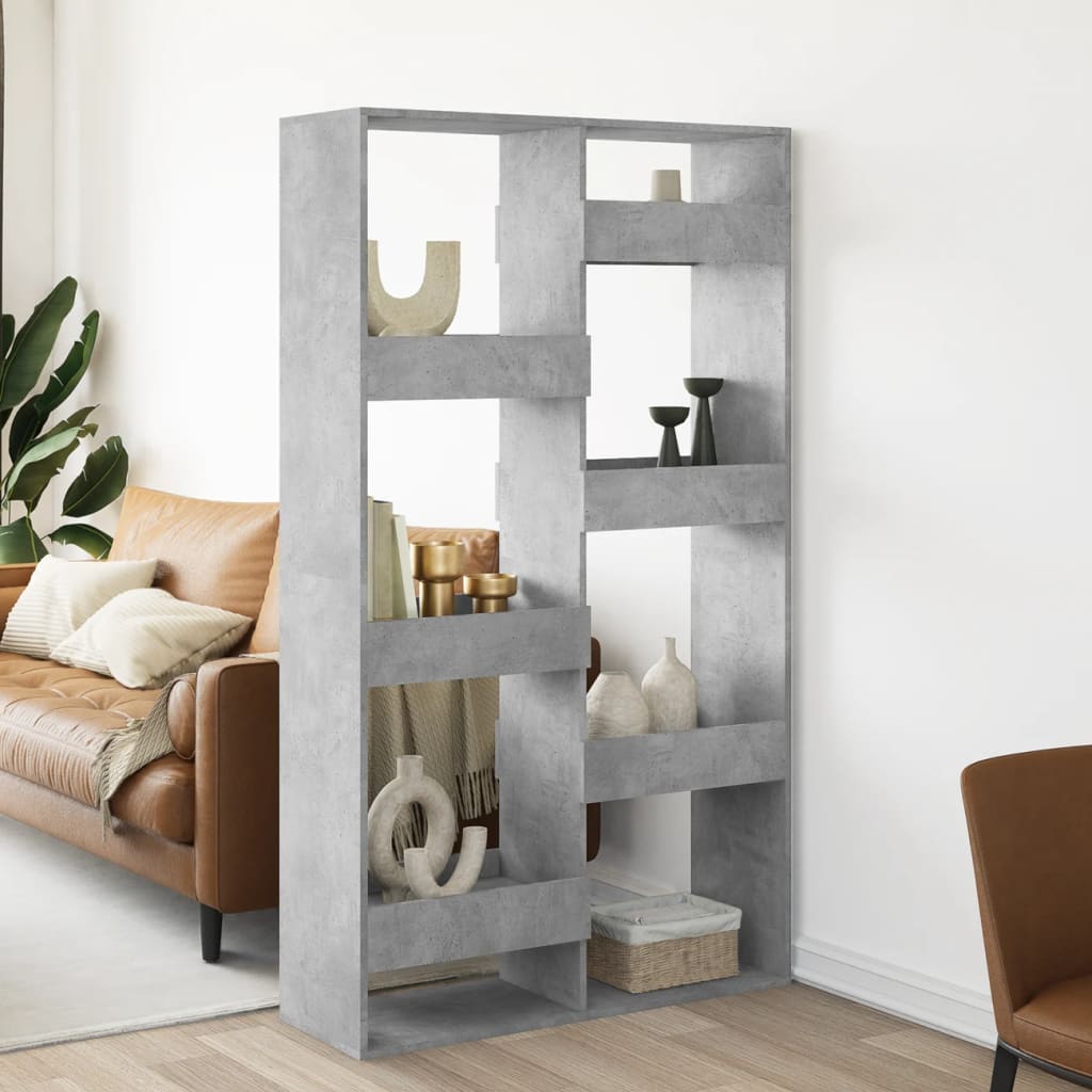 Romdeler betonggrå 100x33x175 cm konstruert tre